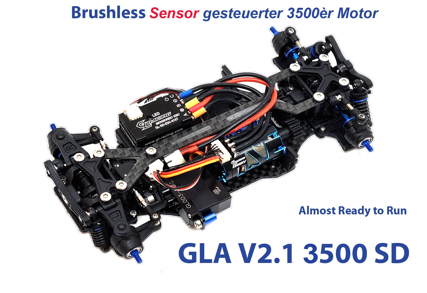 GL-Racing | GLA-V2.1-98MM-RTR-3500 | Chassis | GLA-V2 1/27 4WD Chassis[98MM]