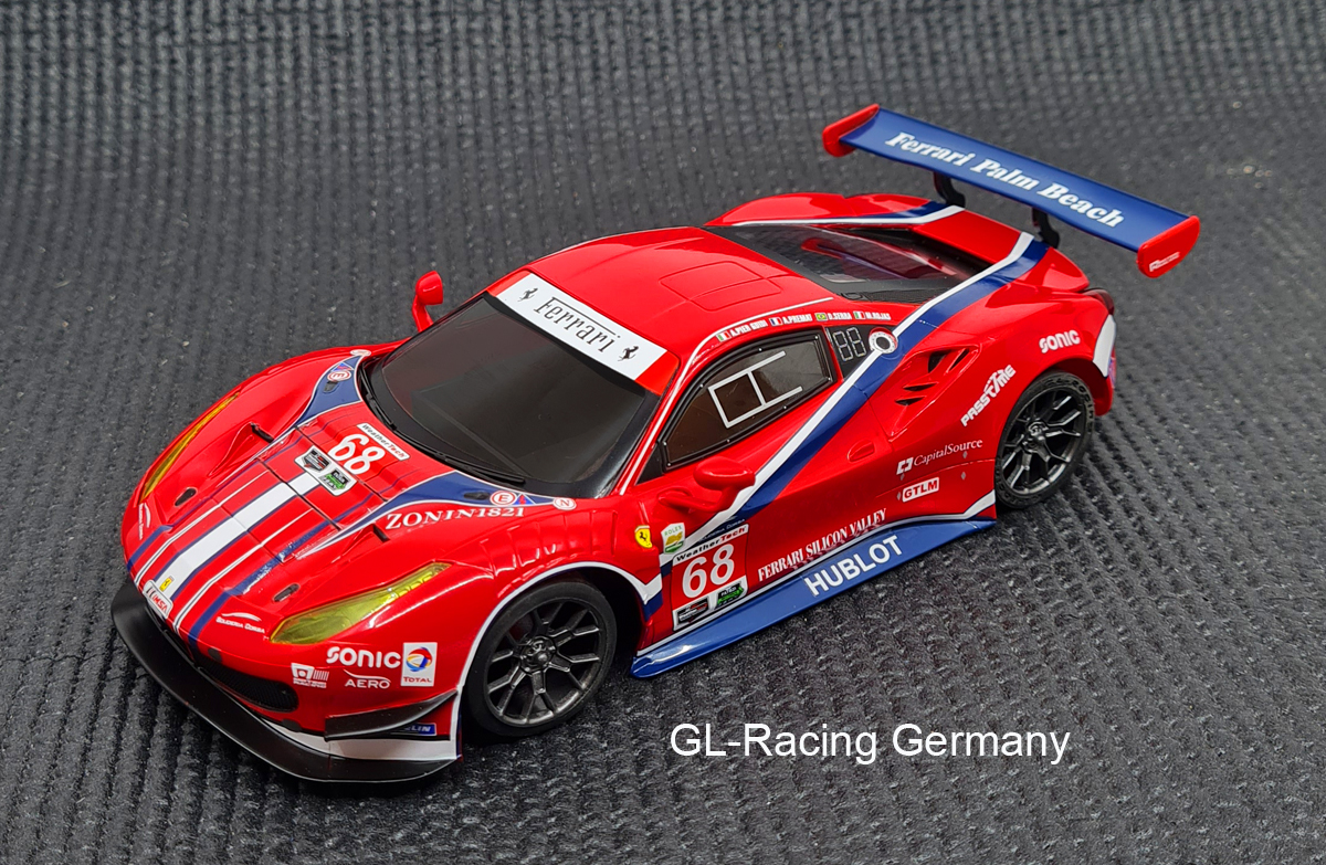 GL-Racing | GL-488-GT3-006|Ferrari 1/28 GL 488 GT3 body-006 (Red-68)
