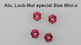 GL-Racing | AC001-R | Mini-z Alloy lock nuts red| Ersatzteile | Radmuttern