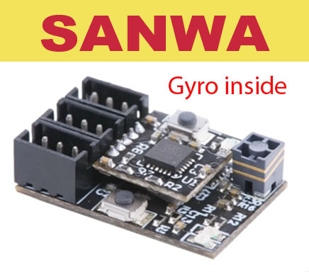 DASMIKRO SANWA FH5 NANO 4CH TOWER ANTENNA GYRO RECEIVER DSK-801B