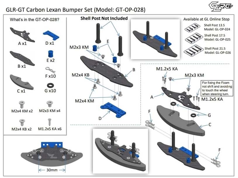 GLR-GT Carbon Lexan Bumber