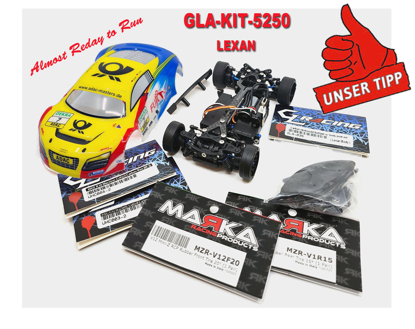 GL-Racing | KIT-GLA-V2.1-98MM-5250 | Chassis | GLA-V2 1/27 4WD Chassis[98MM]