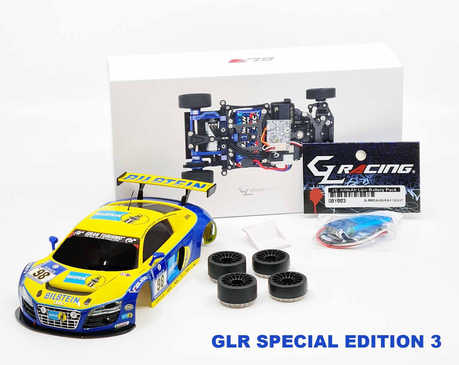 GLR-001-Audi-Phoenix-KSET GL-Racing | GLR-001-Phoenix-KSET | Chassis | GLR 1/27 RWD Audi R8 Phoenix - W/O RX - SPECIAL 3