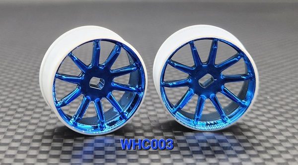 Felge 4WD R10 Machine Cutted Chrome Blue Rim (N)