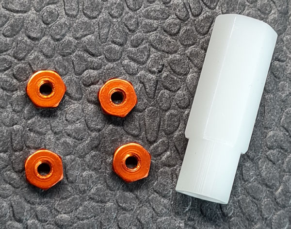 GL-Racing | ALN-O |Alloy lock nuts M2 orange incl. wrench| Ersatzteile | Radmuttern