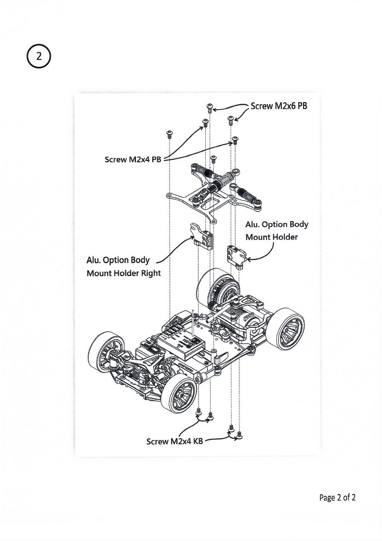 Carbon fiber body mount holder adjustable parts