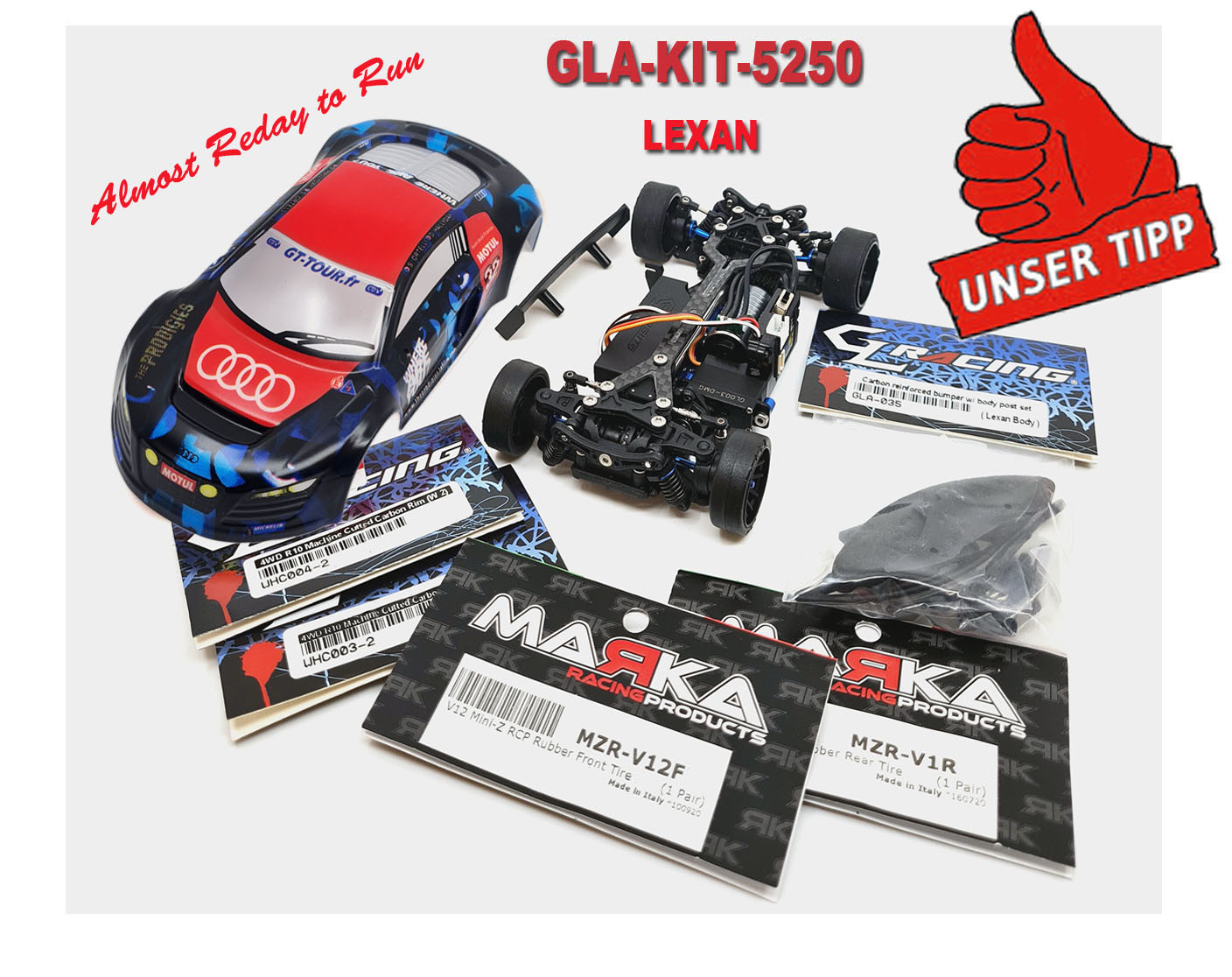 GL-Racing | KIT2-GLA-V2.1-98MM-5250 | Chassis | GLA-V2 1/27 4WD Chassis[98MM]