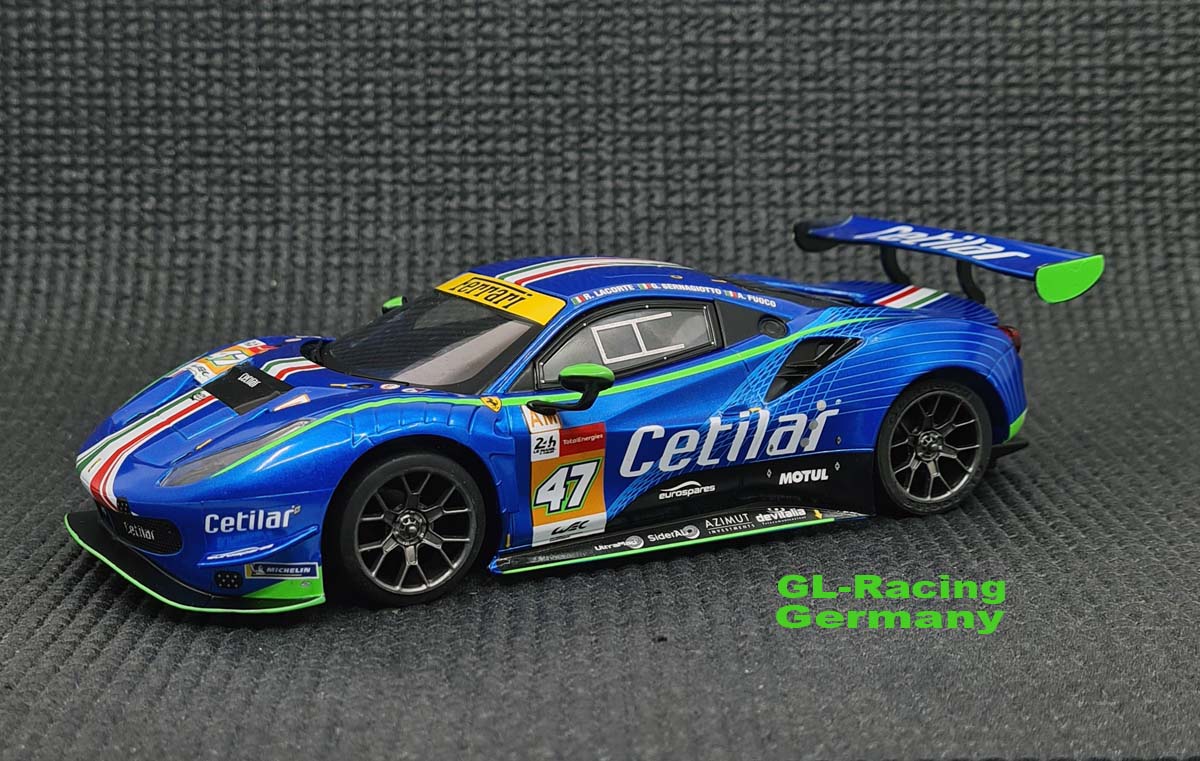GL-Racing |GL-488-GT3-008|Ferrari 1/28 GL 488 GT3 body-008 (Metallic blue)