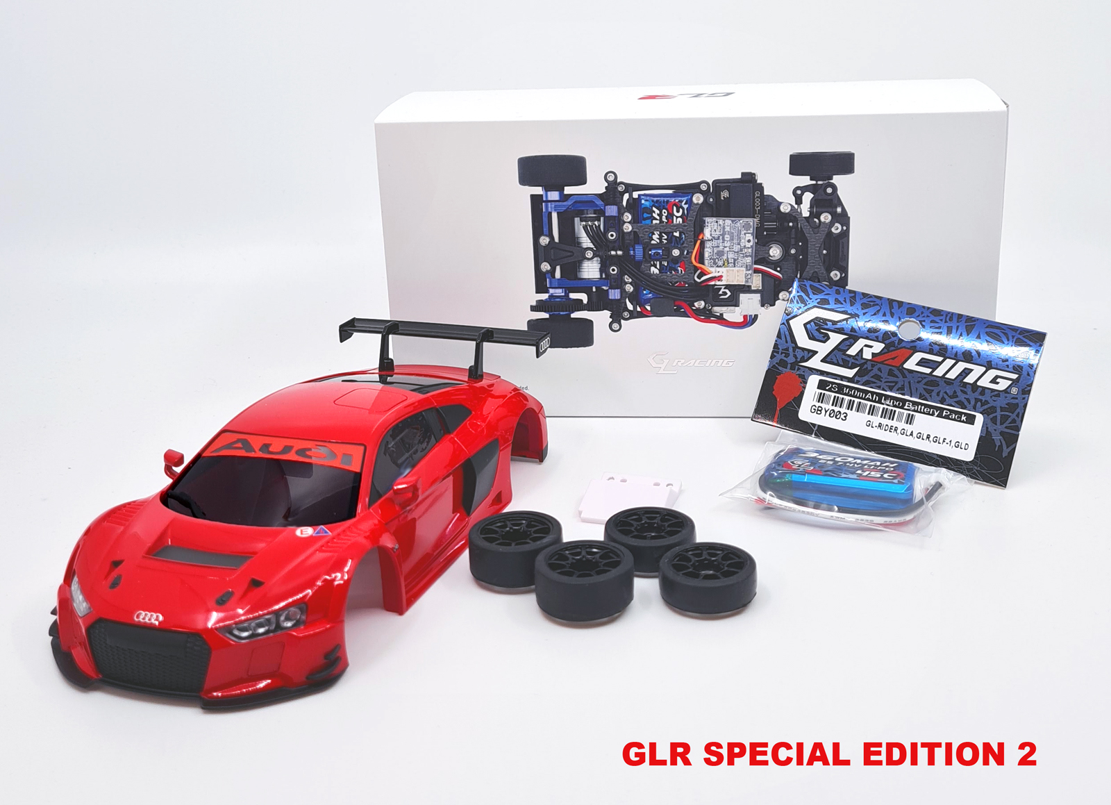 GL-Racing | GLR-001-KSET-Audi R8 | Chassis | GLR 1/27 RWD Audi R8  - W/O RX - SPECIAL 2