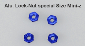 GL-Racing | AC001-B | Mini-z Alloy lock nuts blue| Ersatzteile | Radmuttern