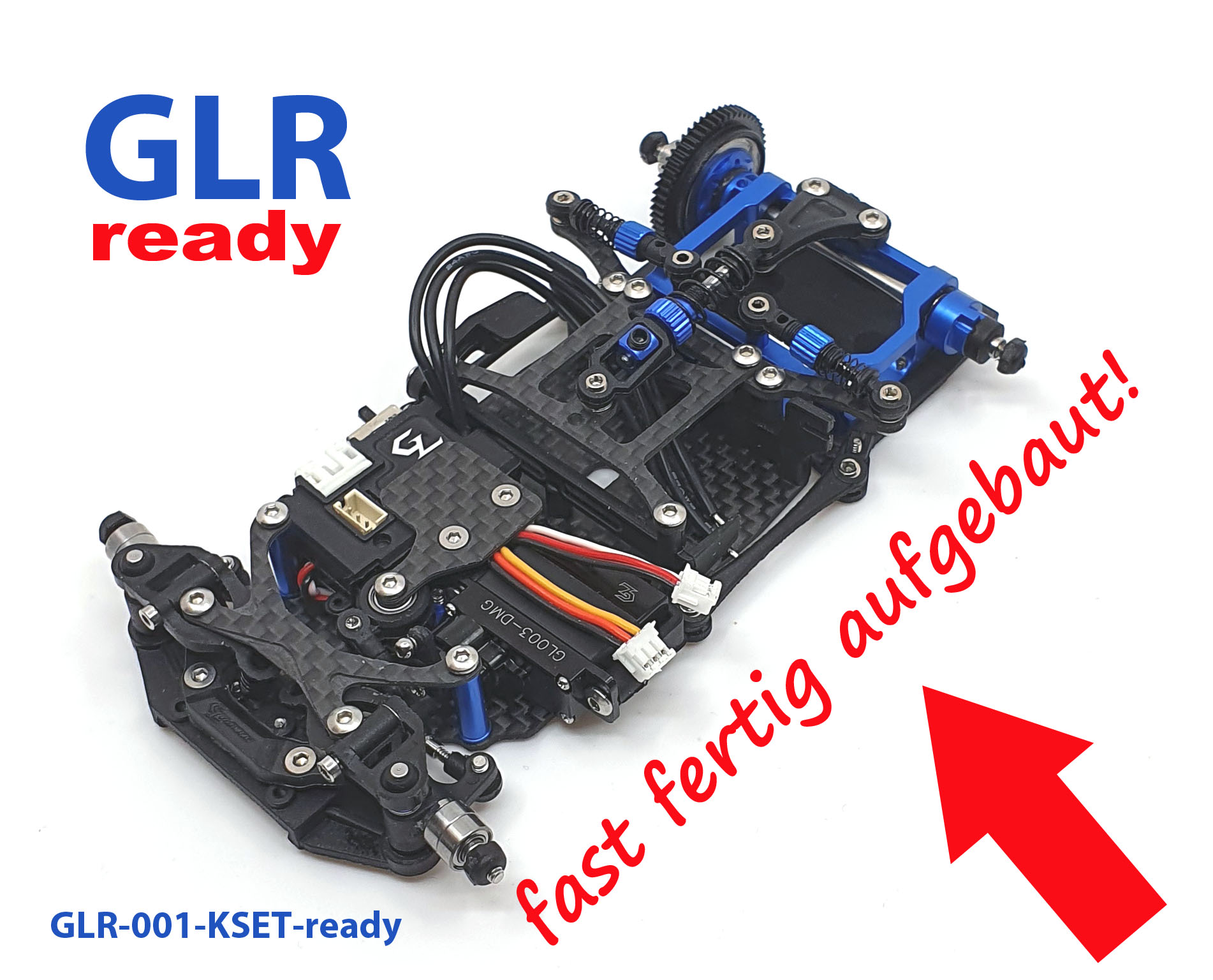 GL-Racing | GLR-001-KSET ready | Chassis | GLR 1/27 RWD Chassis - W/O RX