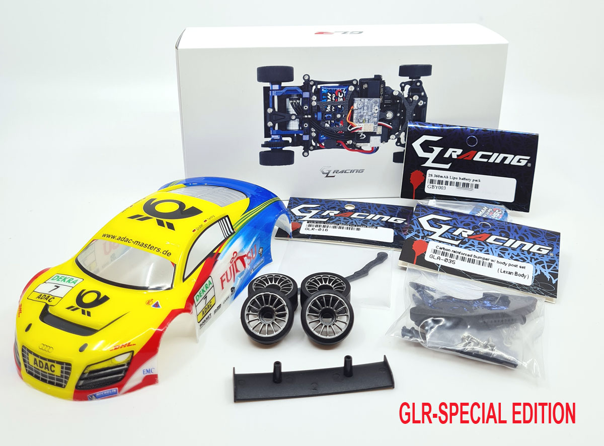 GL-Racing | GLR-001-KSET | Chassis | GLR 1/27 RWD Chassis LEXAN - SPECIAL