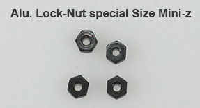 GL-Racing | AC001-BK | Mini-z Alloy lock nuts black| Ersatzteile | Radmuttern