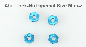 GL-Racing | AC001-CY | Mini-z Alloy lock nuts cyan| Ersatzteile | Radmuttern