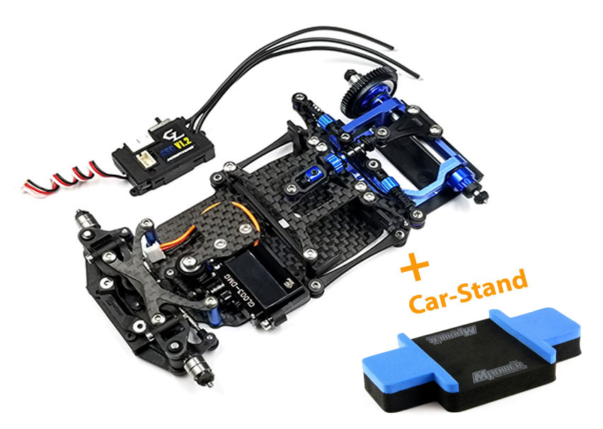 GLR-001-KSET-aktion-blau GL-Racing | GLR-001-KSET | Chassis | GLR 1/27 RWD Chassis - W/O RX