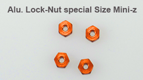 GL-Racing | AC001-OR | Mini-z Alloy lock nuts orange| Ersatzteile | Radmuttern